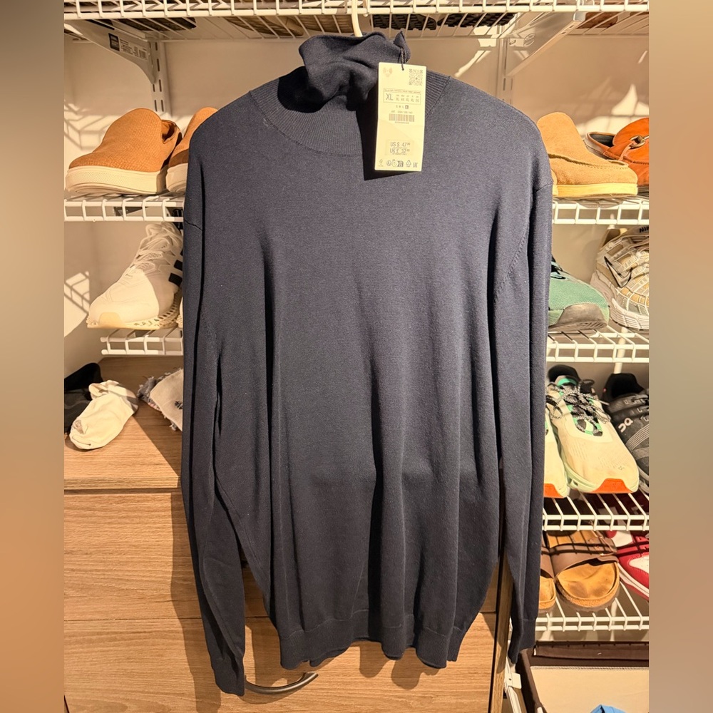 NWT Zara Men's Dark Blue Turtleneck Sweater